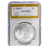 1884-O Morgan Silver Dollar PGA MS63