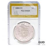1884-CC Morgan Silver Dollar PGA MS64