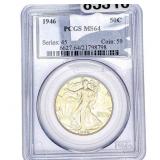 1946 Walking Liberty Half Dollar PCGS MS64