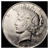 1922-S Silver Peace Dollar CLOSELY UNCIRCULATED