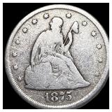 1875-CC Silver Twenty Cents NICELY CIRCULATED