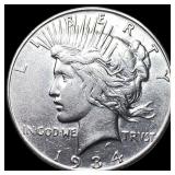 1934 Peace Silver Dollar NEARLY UNCIRCULATED