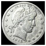 1915-D Silver Barber Quarter NEARLY UNCIRCULATED