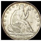 1873 Arrows Seated Liberty Half Dollar NEARLY  UN