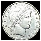 1912-D Silver Barber Half Dollar CLOSELY  UNCIRCU