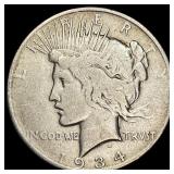 1934-D Silver Peace Dollar ABOUT UNCIRCULATED