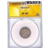1914-D Wheat Cent ANACS VF30