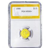 1906 $2.50 Gold Quarter Eagle PGA MS66+