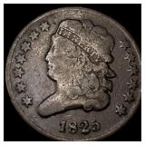 1825 Classic Head Half Cent LIGHTLY CIRCULATED