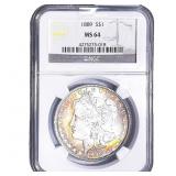 1889 Morgan Silver Dollar NGC MS64