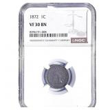 1872 Indian Head Cent NGC VF30 BN