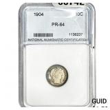 1904 Barber Dime NNC PR64