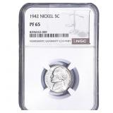 1942 Jefferson Nickel NGC PF65