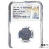 1732 VOC N.E. Indie Copper Duit NGC Genuine