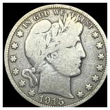 1915 Silver Barber Half Dollar NICELY  CIRCULATED