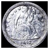 1842-O Silver Seated Liberty Dime NEARLY  UNCIRCU