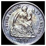 1867-S Silver Seated Liberty Half Dime  CLOSELY U