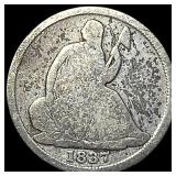 1837 Mexico Silver 1/2 Real Zacatecas Mint NICELY