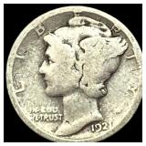 1921 Silver Mercury Dime NICELY CIRCULATED