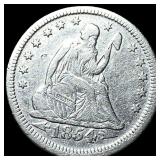 1854 Arrows Seated Liberty Quarter NEARLY UNCIRCUL
