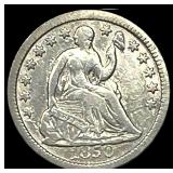 1850 Silver Seated Liberty Half Dime LIGHTLY  CIR
