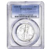 1936-D Walking Liberty Half Dollar PCGS MS64