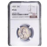 1937 Washington Silver Quarter NGC PF65