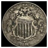1876 Shield Nickel LIGHTLY CIRCULATED