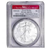 2020-S Silver Eagle PCGS MS70