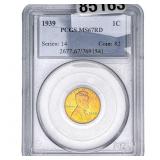 1939 Wheat Cent PCGS MS67 RD