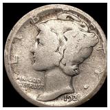 1921-S Silver Mercury Dime LIGHTLY CIRCULATED