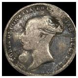 1846 Great Britain Silver 6 Pence - Victoria NEARL
