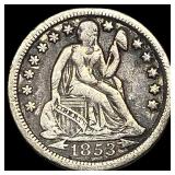 1853-O Silver Seated Liberty Dime LIGHTLY  CIRCUL