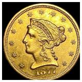 1877-S Gold $2.50 Liberty Head Quarter Eagle UNCIR