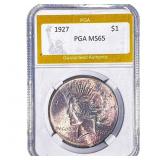 1927 Silver Peace Dollar PGA MS65