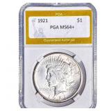 1921 Silver Peace Dollar PGA MS64+