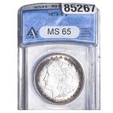 1879-S Morgan Silver Dollar ANACS MS65