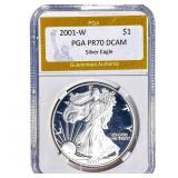2001-W Silver Eagle PGA PR70 DCAM