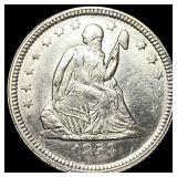 1858 Seated Liberty Quarter CLOSELY UNCIRCULATED