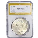 1923 Silver Peace Dollar PGA MS65+