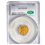 1954 Wheat Cent CAC PR63 RD