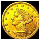 1904 Liberty Head Gold Quarter Eagle $2.50 CHOICE