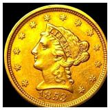 1853 Liberty Head Gold Quarter Eagle $2.50 CLOSELY
