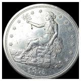 1875 Silver Trade Dollar CLOSELY UNCIRCULATED