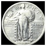 1921 Silver Standing Liberty Quarter LIGHTLY CIRCU