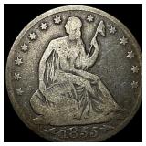 1855-O Silver Seated Liberty Half Dollar NICELY CI
