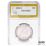 1906-D Barber Half Dollar PGA MS63