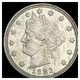 1883 Liberty Head Nickel wCents CLOSELY  UNCIRCUL
