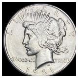 1921 Silver Peace Dollar CLOSELY UNCIRCULATED