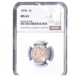1898 Jefferson Nickel NGC MS63